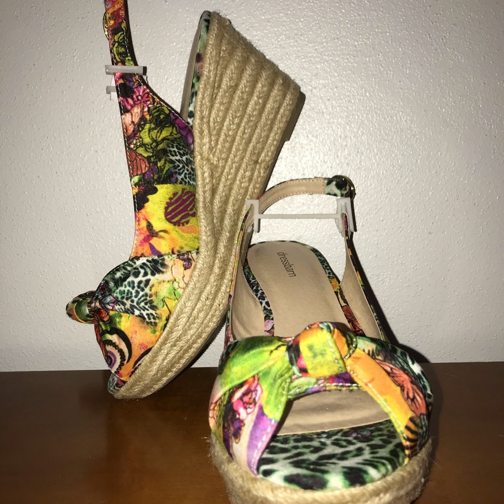 DressBarn Tropical Wedges